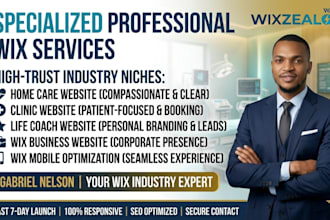 business website home care website life coach website clinic website wix mobile