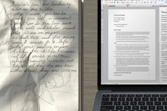 convert handwritten notes to clean PDF or word