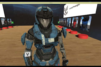 build your custom halo spartan 5 for VR, vrchat avatar, skyrim mod for games