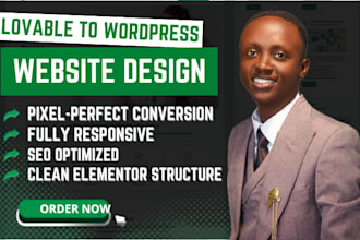 convert lovable ai to wordpress, clone and migrate lovable website to elementor