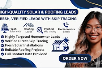 provide fresh solar leads roofing homeowners leads with verified skip traciing