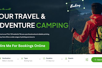 travel agency website, tour booking, hotel booking website on wordpress, wix