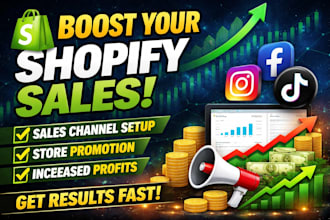 shopify sales channel integration and store promotion increase shopify sales