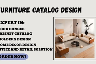 do real estate furniture brochure product catalog home decor marketing material