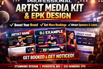 design artist epk media kit to boost brand and get booked