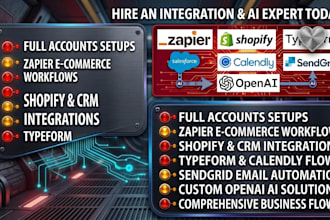 create zapier shopify typeform salesforce calendly openai sendgrid flows