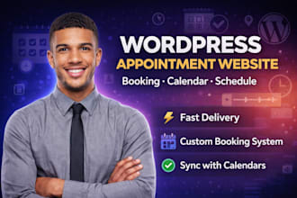 build a wordpress appointment booking website with calendar and scheduling