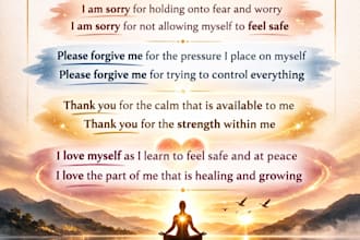 create a personalized affirmation script and visual