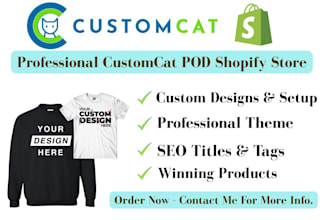 design and automate your customcat print on demand shopify store