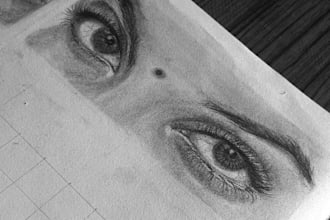 draw a realistic pencil sketch portrait
