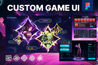 design professional custom game UI, UX