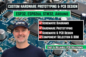 make hardware prototyping, schematic, pcb design, esp32, esp8266, stm32, arduino