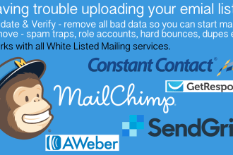 clean your emails for mailchimp scrub and verify up to 1k
