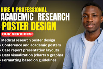 design medical academic research and conference posters, and infographics design