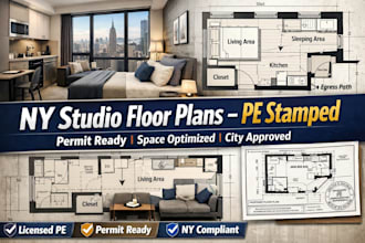 design apartment studio floor plans construction ready new york