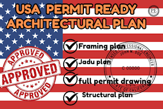 full permit drawing jadu plans title report elevation plan