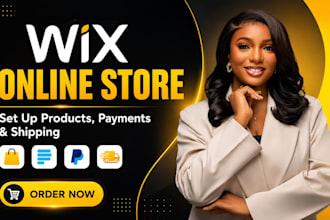 create a wix online store, set up products, payments, and shipping