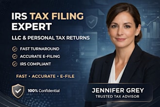 be your CPA tax consultant for US tax filing llc tax filing and irs compliance