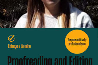 proofreading, editing  and copywriter text, manuscript