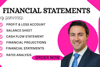 prepare financial statements, profit and loss, cash flow