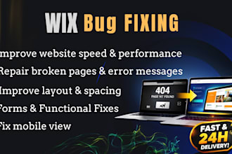 fix wix website problems, errors, speed and design issues