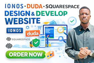 design ionos website develop ionos website webshop duda squarespace website