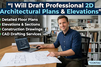 design 2d architectural plans, elevations, and detailed drawings