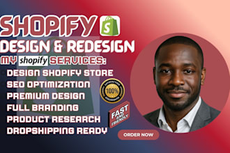design or redesign professional and responsive shopify store