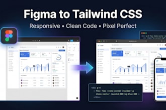 convert figma to tailwind CSS responsive website