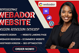 build modern webador website, redesign hostinger website for ecommerce stores