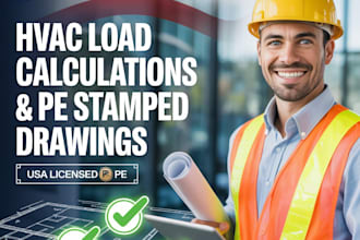 provide hvac load calculations and USA pe stamped mechanical drawings