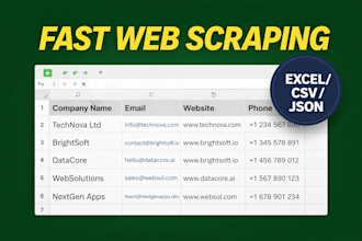do web scraping and data extraction from any website