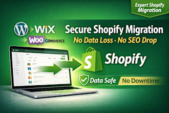 migrate wordpress to shopify, wix to shopify, woocommerce to shopify migration