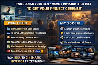 design film pitch deck, TV series, movie pitch deck for investor presentation