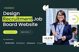 design recruitment website, job board website, hiring staffing, agency website