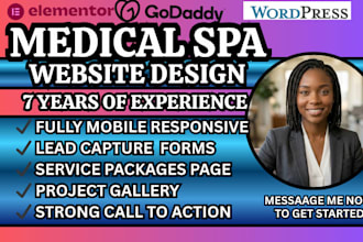 design a high converting medical spa website to increase bookings clients