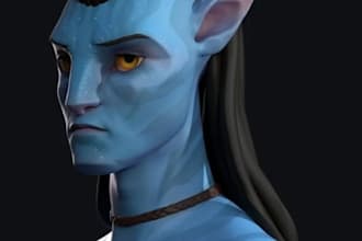 create 3d cartoonist avatar for facerig animaze, vseeface, 3d vtuber model