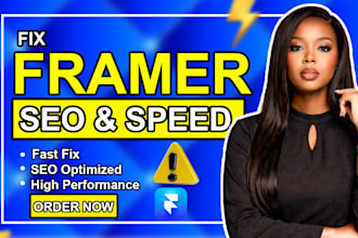 fix framer SEO and speed optimization, cms and blog setup issues