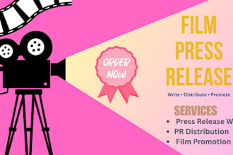 write a film press release and PR ready article
