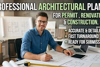 draw architectural plans for permit, renovation, and construction