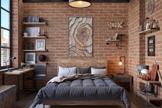 photorealistic 3d loft bedroom for a teenager standard price