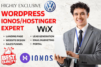 build ionos wordpress website,design wordpress hostinger ionos business website