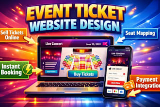 design event website, seats plan, general event, tickera website