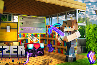 create 3d rendered cinematic minecraft thumbnails