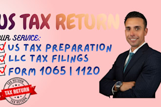 prepare and file us tax return, us tax filings, llc tax 1120, 1065