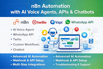 setup and fix n8n automation, vapi ai, whatsapp API and twilio