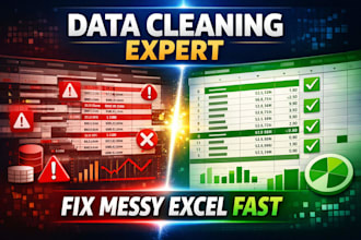 do data cleaning, excel data cleaning, formatting and error fixing
