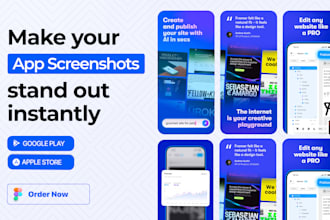 design app screenshots for play store and app store