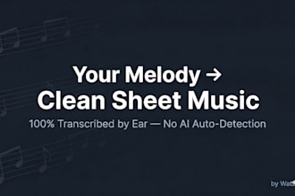 transcribe your song into a lead sheet by ear