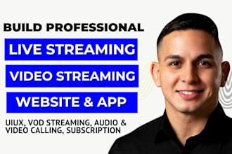 do video live streaming app or website for music,sport,ott app with subscription